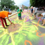 Kunsthappening AutofreieIsar auf der Ludwigsbrücke , 24.Juli 2019 , Copyright : Foto : Stephan Rumpf