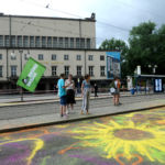 Kunsthappening AutofreieIsar auf der Ludwigsbrücke , 24.Juli 2019 , Copyright : Foto : Stephan Rumpf