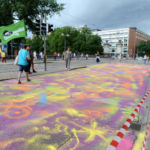 Kunsthappening AutofreieIsar auf der Ludwigsbrücke , 24.Juli 2019 , Copyright : Foto : Stephan Rumpf