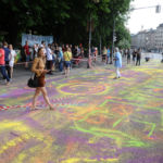 Kunsthappening AutofreieIsar auf der Ludwigsbrücke , 24.Juli 2019 , Copyright : Foto : Stephan Rumpf