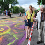 Kunsthappening AutofreieIsar auf der Ludwigsbrücke , 24.Juli 2019 , Copyright : Foto : Stephan Rumpf