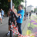 Kunsthappening AutofreieIsar auf der Ludwigsbrücke , 24.Juli 2019 , Copyright : Foto : Stephan Rumpf