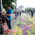 Kunsthappening AutofreieIsar auf der Ludwigsbrücke , 24.Juli 2019 , Copyright : Foto : Stephan Rumpf