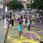 Kunsthappening AutofreieIsar auf der Ludwigsbrücke , 24.Juli 2019 , Copyright : Foto : Stephan Rumpf
