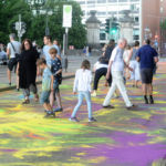 Kunsthappening AutofreieIsar auf der Ludwigsbrücke , 24.Juli 2019 , Copyright : Foto : Stephan Rumpf