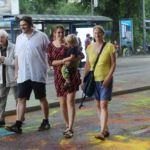 Kunsthappening AutofreieIsar auf der Ludwigsbrücke , 24.Juli 2019 , Copyright : Foto : Stephan Rumpf